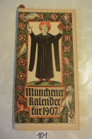 C101 MUNCHENER KALENDER 1907 German Pulp Paper Otto Hupp WW1 WW2 N°2 - Formato Grande : 1901-20