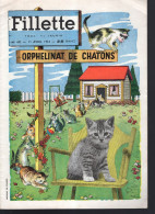 Magazine FILLETTE  N°402 De 1954 Orphelinat De Chats AGGIE LILI Le Capitaine FRACASSE - Fillette