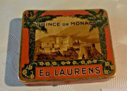 C102 Ancienne Boite En Métal Prince De Monaco Ed Laurens - Advertising Items