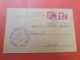 Taxes De Carentan Sur Carte Du Ministère De La Reconstruction En 1946 Pour Foucarville - N 39 - 1859-1959 Storia Postale