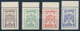 ** 1939 Soproni Tábori Küldöncjárat II. Sor, ívszéli (85.000) / Rákóczi Military School Sopron Curier Post II. Set With  - Autres & Non Classés