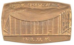 1978. "Építők Sportcsarnok - 1978. XI. 16." öntött Bronz Plakett (115x73mm) T:2 - Non Classés