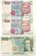 Olaszország 1985. 5000L + 1990. 1000L (2x) T:F  Italy 1985. 5000 Lire + 1990. 1000 Lire (2x) C:F - Ohne Zuordnung