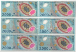 Románia 1999. 2000L (6x) "Napfogyatkozás" T:F Romania 1999. 2000 Lei (6x) "Solar Eclipse" C:F Krause#111 - Unclassified