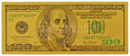 Amerikai Egyesült Államok 1968. 100$ "Federal Reserve Note" Aranyozott Bankjegy Replika T:UNC USA 1968. 100 Dollars "Fed - Non Classés