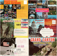 **, * 10 Db MODERN Amerikai Leporellós Képeslap / 10 Modern American (USA) Leporello Postcards - Non Classés