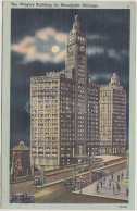 T2/T3 Chicago, Wrigley Building At Night, Automobiles (EK) - Non Classés