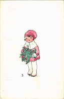 T2/T3 1923 Children Christmas Greeting Art Postcard (fl) - Non Classés