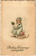 ** T2/T3 Boldog Karácsonyi Ünnepeket! / Christmas Greeting. S.B. Special 5158. Litho (EK) - Non Classés