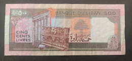 BANKNOTE LEBANON لبنان  LIBAN 1988 500 LIVRES NOT UNCIRCULATED - Libano