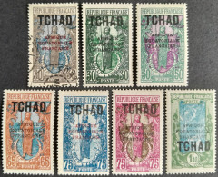 Tchad Chad 1925 Femme Arbre Cocotier Surchargé AFRIQUE EQUATORIALE FRANCAISE TCHAD Yvert 38 O Used 39-44 * MH - Ungebraucht