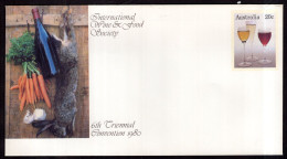Australia - 1980 - 20 Cents Postage Envelope - 6th Triennal International Wine And Food Society Convention - Usati
