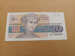 Billete De Bulgaria De 20 Aeba, Año 1991, Serie A, UNC - Bulgarie