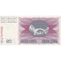 Bosnie-Herzégovine, 50 Dinara, 1992, 1992-07-01, KM:12a, NEUF - Bosnie-Herzegovine