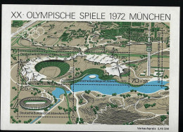 1972 Olympic Games  Michel DE BL7 Stamp Number DE B489 Yvert Et Tellier DE BF6 Stanley Gibbons DE MS1625 Xx MNH - 1959-1980
