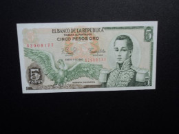 COLOMBIE : 5 PESOS ORO   1.1.1980   P 406f     SUP+ à Presque SPL - Colombie