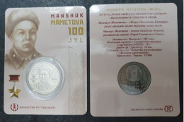 2022  Kazakhstan Kasachstan - 100 Years Of Manshuk Mametova  WWII USSR Hero - 100 Tenge - BLISTER - Kazakhstan