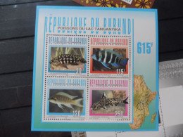 Burundi Bloc Bl Blok 137 Poisson Fish Vissen Neuf ** - Unused Stamps