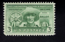 205583640 1949 SCOTT 983 (XX)  POSTFRIS MINT NEVER HINGED - Puerto Rico Election - Ungebraucht