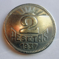 CONSEJO DE ASTURIAS Y LEON - 2  Pesetas - 1937 - Zone Républicaine