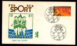 BERLIN 1981 - Michel Nr. 645/646 FDC - Sporthilfe - 1981-1990