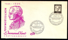 BERLIN 1961 - Michel Nr. 206 - FDC - Immanuel Kant - 1948-1970