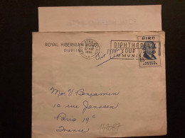 LETTRE ROYAL HIBERNIAN HOTEL DUBLINPar Avion Pour La FRANCE TP ARTHUR GUINESS 1/3 OBL.MEC.27 AUG 1959 BAILE ATHA CLIATH - Brieven En Documenten