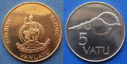 VANUATU - 5 Vatu 1999 "Shell" KM# 5 Independent Republic (1980) - Edelweiss Coins - Vanuatu