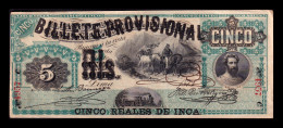 Perú 5 Reales De Inca 1881 Pick 12 Ebc Xf - Peru