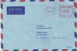 ARGENTINA 1984  AIRMAIL  LETTER SENT FROM BUENOS AIRES TO MAINZ - Lettres & Documents