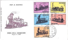 ST MARIN N° 629/630/631/635/636 S/L. DU 29.8.64  - Brieven En Documenten