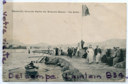 - MARSEILLE - Grands Bains Du Roucas Blanc, La Jetée, Belle Animation, Barque, écrite, 1906, TBE, Scans. - Endoume, Roucas, Corniche, Beaches