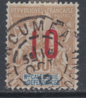 Nlle Calédonie N° 109 O Partie Série : Type Groupe Surchargés : 10 Sur 50 C , Oblitéré,  TB - Used Stamps