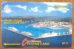 BARBADOS PORT B$ 10 CARIBBEAN CABLE & WIRELESS SCHEDA PREPAID TELECARTE TELEFONKARTE PHONECARD - Barbados