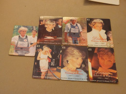 UNITED KINGDOM-DIANA-princess Of Wales-(card Number-2,4,5,7,12,15,16)-(7cards)-(Tirage-5.000)-Expansive Card - Verzamelingen