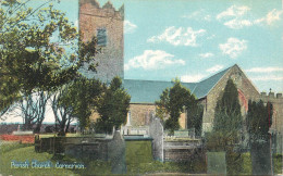 United Kingdom Postcard Wales Caernarfon Parish Church - Gwynedd