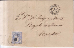 Año 1870 Edifil 107 Alegoria Carta Matasellos Rombo Tarrasa Barcelona Pablo Alegre - Briefe U. Dokumente