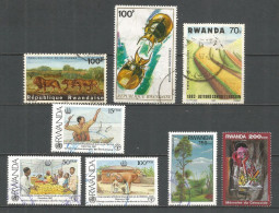 RWANDA CONJUNTO DE SELLOS USADOS INTERESANTES - Used Stamps