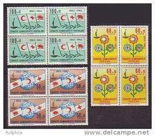 1963 TURKEY RED CROSS CENTENARY BLOCK OF 4 MNH ** - Ungebraucht