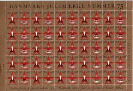 Denmark; Christmas Seals.  Full Sheet 1982 - Overprint On 1978; MNH (**). - Feuilles Complètes Et Multiples