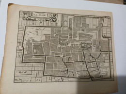 1600/1700 Mappa Le Haie Netherlands Incisione Jacobus Harrewijn L'aia Paesi Bassi - Topographische Karten