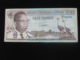 100 Francs 1961 - Banque National Du Congo  **** EN ACHAT IMMEDIAT **** - République Du Congo (Congo-Brazzaville)