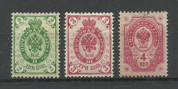 FINLAND FINNLAND 1891 Michel 36 - 38 * - Unused Stamps