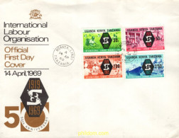 717772 MNH ESTE AFRICANO 1969 AÑO INTERNACIONAL DE LA ASOCIACION DEL TRABAJO - Britisch-Ostafrika