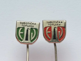 BADGE Z-98-12 - 2 PINS - TOPLANA SUBOTICA, SERBIA, HEATING, Chauffage - Lotes