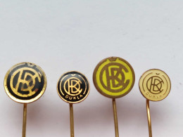 BADGE Z-98-22 - 4 PINS - DUKLA, SMICHOV, NAFTOVE MOTORY , DIESEL MOTEUR, TATRA TRUCK, CZECHOSLOVAKIA - Sets