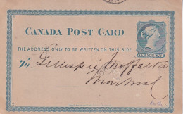 Canada Post Card Toronto A.s. Montréal 79 Canada - 1860-1899 Victoria