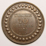 Tunisie, 10 Centimes Ali 1891A, Atelier De Paris - Tunisia