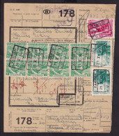 DDFF 158 - Timbres Chemin De Fer En MULTIPLES - 8 X 3 F - S/ Bulletin D'Expédition - Gare De ZARREN 1949 + Poids Reconnu - Dokumente & Fragmente