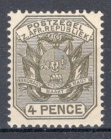 South African Republic 1895 Single 4d Stamp Coat Of Arms - Wagon With Pole In Unmounted Mint Condition - New Republic (1886-1887)